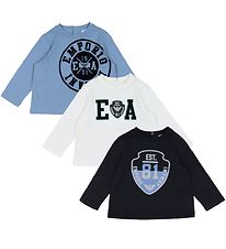 Emporio Armani Bluse - 3er-Pack - Blau/Weiß
