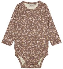 Wheat Bodysuit l/s - Liv - Vintage Rose Flowers