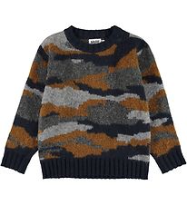 Molo Tröja - Ull/Polyester - Bello - Camo Sticka