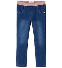 Name It Leggingsit - Noos - NmfSalli - Dark Blue Denim/Gold Rose