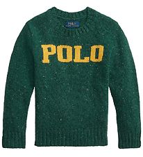 Polo Ralph Lauren Tröja - Ull/Viskos - Forest Green. Gul