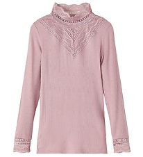 Name It Blouse - Noos - NkfNuri - Woodrose av. Dentelle