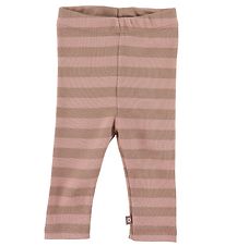 Smallstuff Leggings - Randig - Powder/Rose Brown