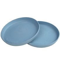 Sebra Teller - Biokunststoff - 2er-Pack - MTTER - Powder Blue