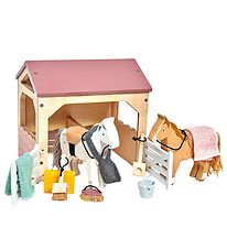 Tender Leaf Wooden Toy - Horse Stable For Dollhouse - Little
