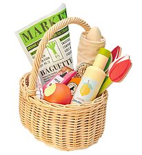 Tender Leaf Wooden Toy - Braided Basket With Goods
