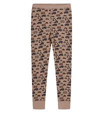 Hust and Claire Leggings - Laso - Wol/Bamboe - Biscuit Melange