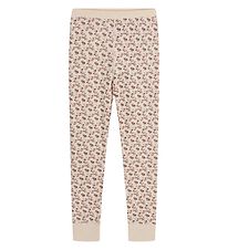 Hust and Claire Leggings - Laso - Wol/Bamboe - Wheat Melange m.