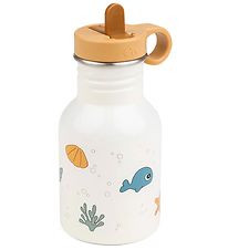 Done By Deer Water Bottle - Sea Friends - Beige