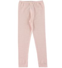 Petit Bateau Leggings - Wool/Cotton - Pink/White