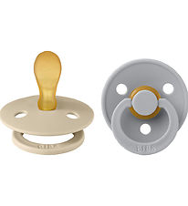 BIBS Colour Pacifiers - 2-Pack - Size 1 - Symmetrical - Vanilla/