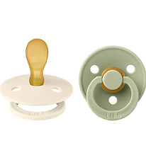 BIBS Colour Pacifiers - 2-Pack - Size 2 - Symmetrical - Ivory/Sa