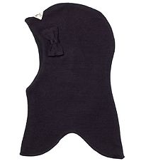 Racing Kids Balaclava - Wool/Cotton - 2-layer - Black