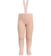 Condor Collants av. Bretelles - Laine - Rose Poudr