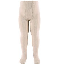 Condor Strumpfhosen - Viskose - Rib - Beige m. Glitzer