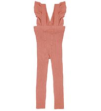 Condor Leggings m. Bretellen - Rib - Terracotta