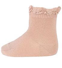 Condor Socken m. Spitzenbordre - Rosa