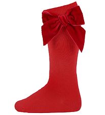 Condor Knee-High Socks w. Bow - Red