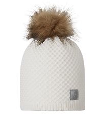 Reima Beanie w. Fleece - Wool/Polyester - Talvio - White w. Faux