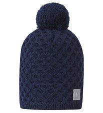 Reima Muts m. Fleece - Wol/Polyester - Nyksund - Navy m. Pompon