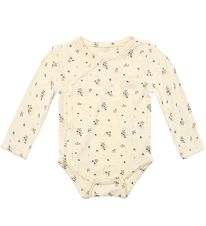 Petit by Sofie Schnoor Wrap samfella L/æ - Antique White M. Blóm