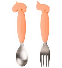 Done by Deer Cutlery - 2-Pack - Coral