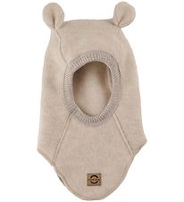 Mikk-Line Balaclava - Wool - Melange Offwhite w. Ears