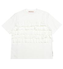 Marni T-Shirt - Weiß m. Schnickschnack