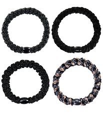 Kknekki Hair elastics - 4-Pack - Black Mix