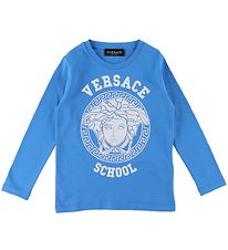 Versace Blouse - Medusa - Blauw/Wit
