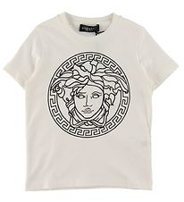 Versace T-Shirt - Wit/Zwart m. Logo