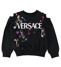 Versace Sweatshirt - Schwarz m. Sicherheitsnadeln