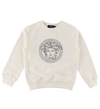 Versace Sweatshirt - Wei m. Logo/Kristalle