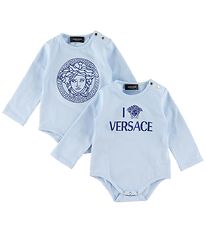 Versace Gift Box - Bodysuit l/s - 2-Pack - Baby Blue/Sapphire