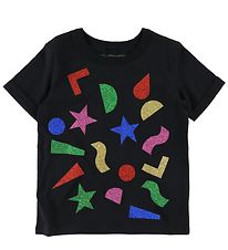 Stella McCartney Kids T-shirt - Black w. Print/Glitter