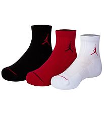 Jordan Strumpor - 3-pack - Jumpman vadderade ankel - Röd/Vit/Sva