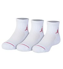 Jordan Ankle Socks - 3-Pack - Jumpman Quarter - White