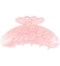 By Str Hair clip - Asta - 10x5 cm - Smiley Pink