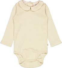 Wheat Bodysuit l/s w. Collar - Clam