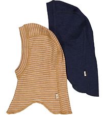 Wheat Bivakmutsen - Wol - 2-pack - Felix - 1-lag - Stripe Navy