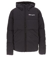 Champion Fashion Padded Jacket - Script Logo - Black