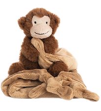 NatureZoo Comfort Blanket - Monkey - 35x35 cm - Mocca Brown