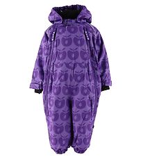 Småfolk Snowsuit - Purple Heart w. Apples