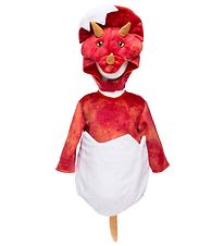 Great Pretenders Búningur - Baby Dino Triceratops - Rautt