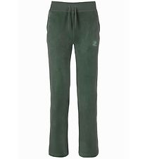 Juicy Couture Velvet Trousers - Dark Moss