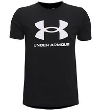 Under Armour Stuttermabolur - Íþróttasylur Lógó - Svart