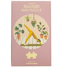 Vissevasse Puzzlespiel - Mini - 11x11 cm - Yoga & Pflanzen