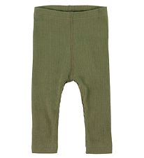Hust and Claire Leggings - Lee - Rib - Wolle - Dusty Green