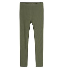 Hust and Claire Leggings - Lane - Rib - Ull - Dusty Green