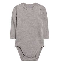 Hust and Claire Bodysuit l/s - Buller - Bamboo - Grey Melange